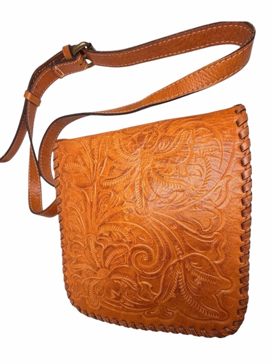 Patricia Nash Handbags - Patricia Nash Granada Tooled Leather Crossbody Bag Tan Floral Western Boho
